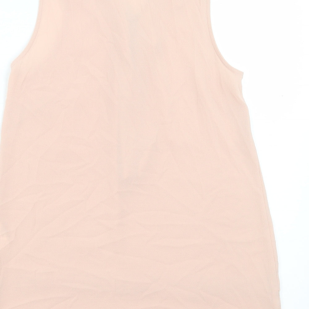 Atmosphere Womens Pink Polyester Basic Tank Size 8 V-Neck