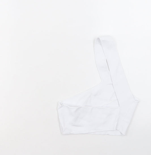 Womens UK Size S Zara White Cropped Tank