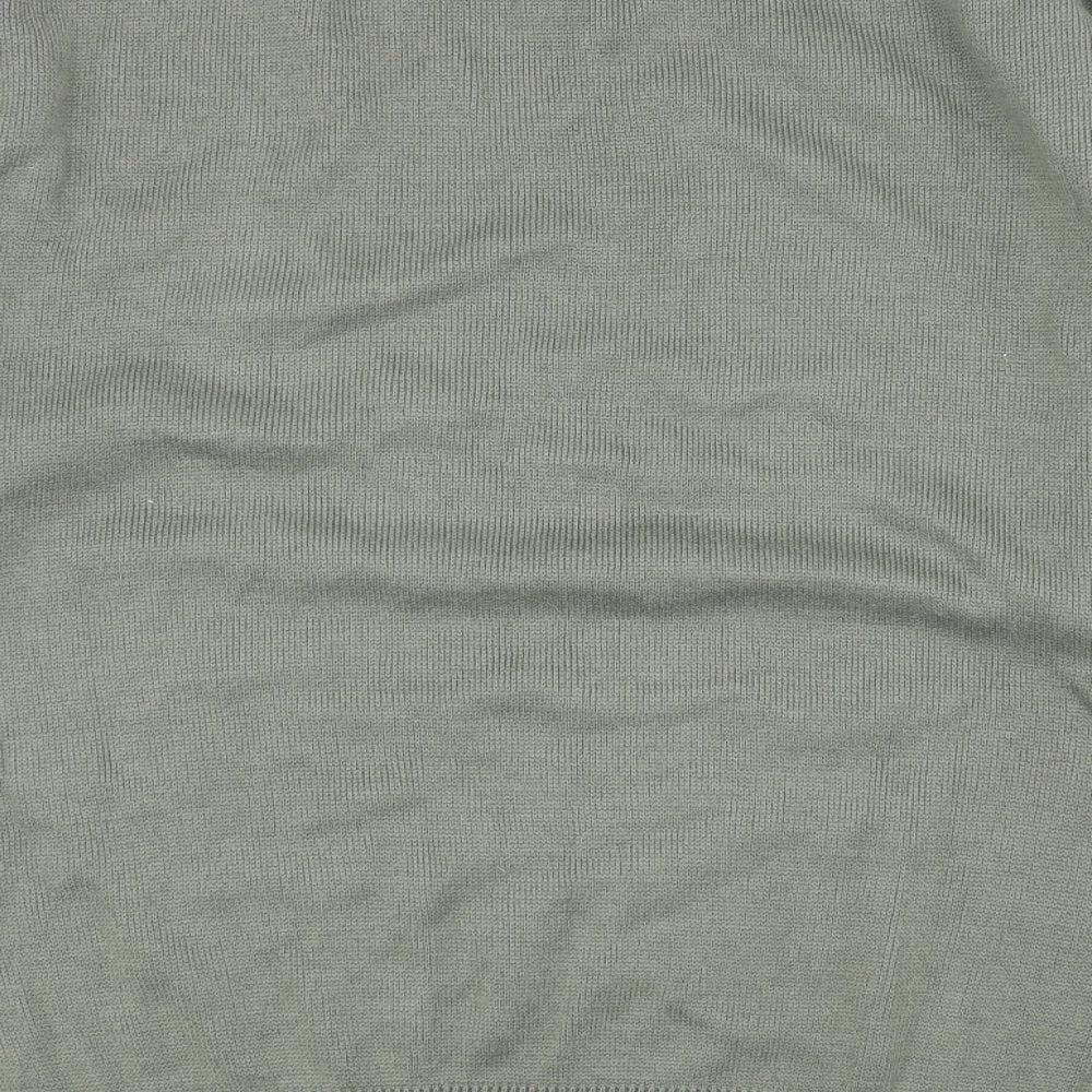 Armando Mens Green V-Neck Acrylic Pullover Jumper Size L