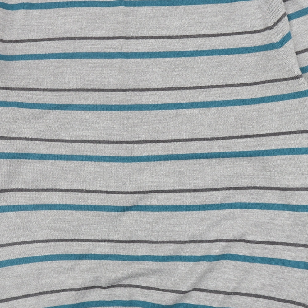 George Mens Multicoloured Round Neck Striped Acrylic Pullover Jumper Size M