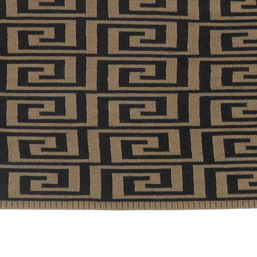 Femme Luxe Womens Brown Round Neck Geometric Acrylic Pullover Jumper Size M - Cropped, UK Size M?L