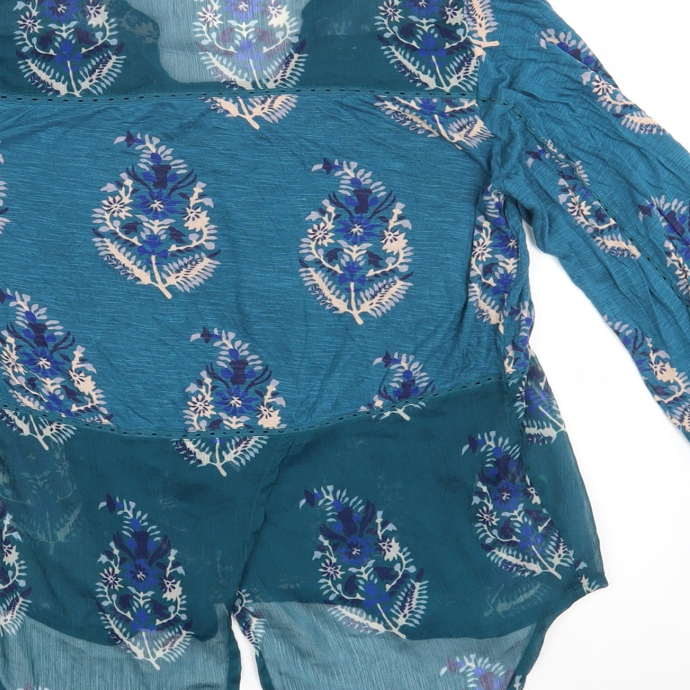 Womens UK Size XS Lucky Brand Blue Basic Blouse