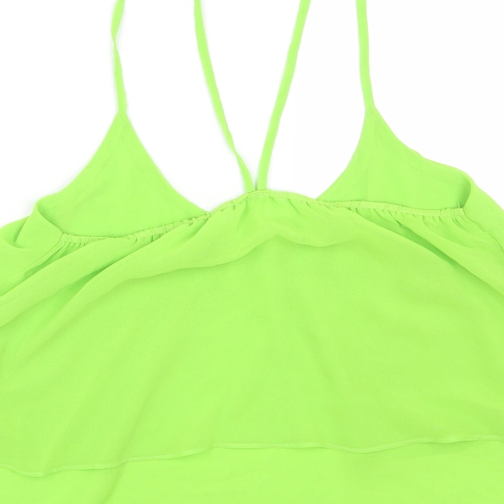 Womens UK Size M Vera&Lucy Green Cropped Tank