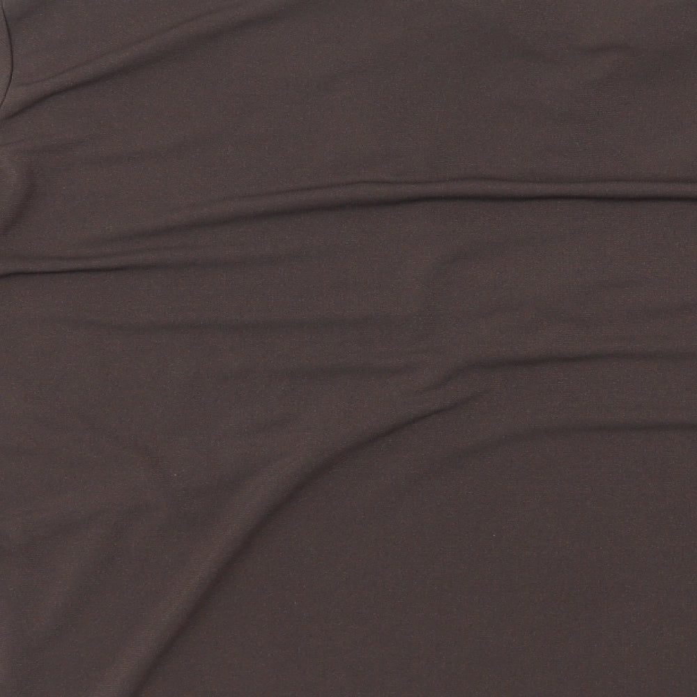 Bonmarché Womens Brown Polka Dot Polyester Basic Blouse Size 20 Collared