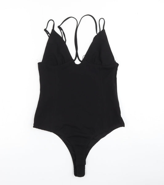 Womens UK Size S Zara One-Piece Black Bodysuit