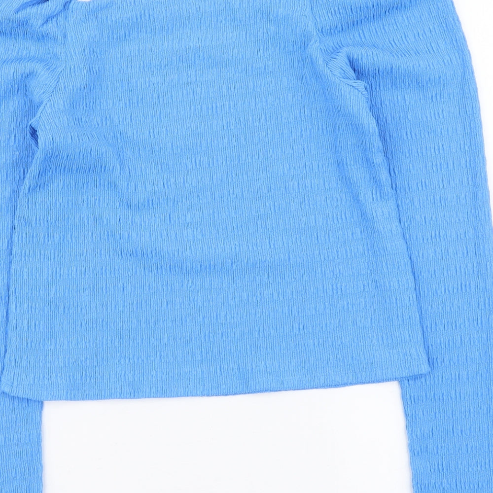 Womens UK Size S H&M Blue Basic Blouse