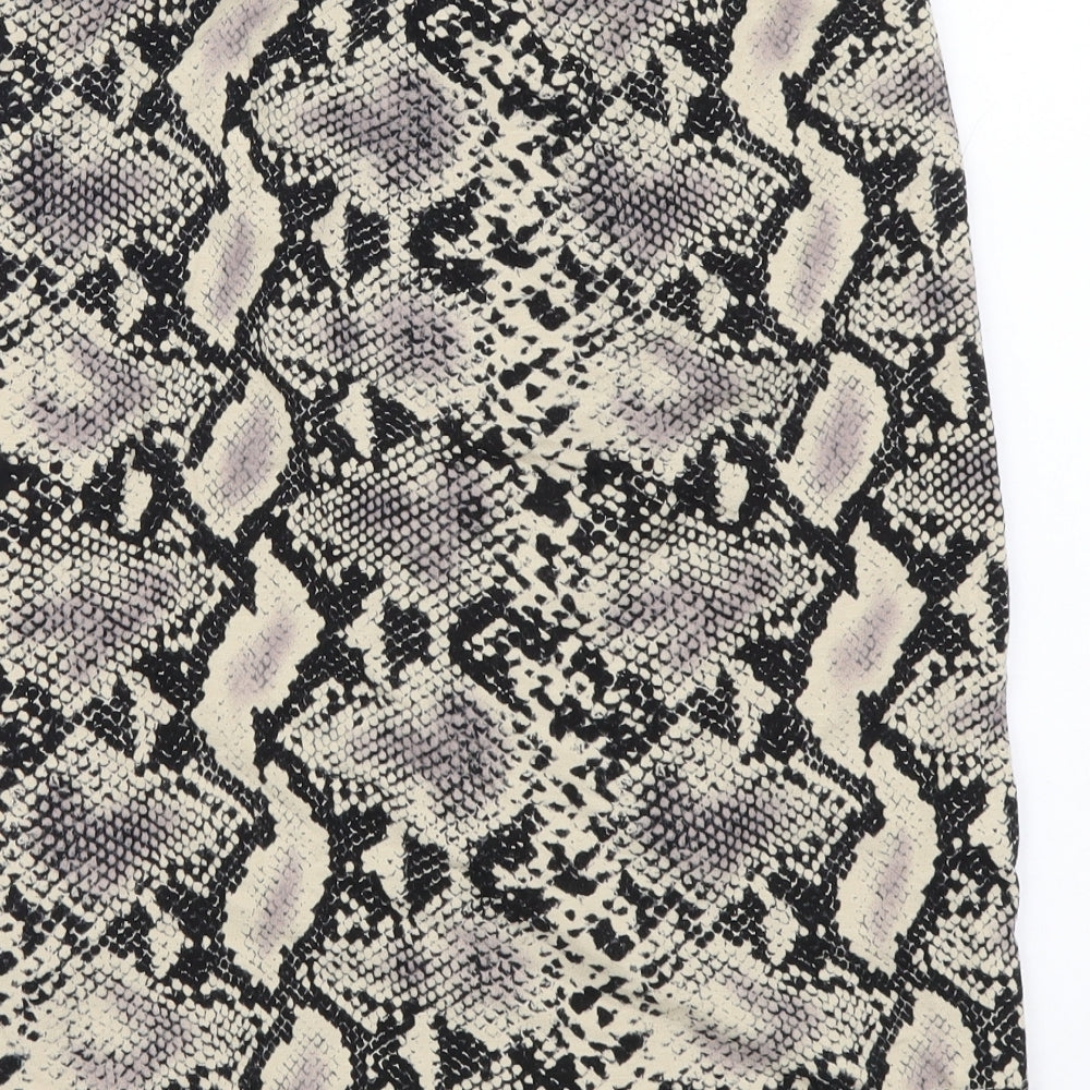 In Wear Womens Brown Animal Print Polyester Straight & Pencil Skirt Size XS - Snake Pattern
