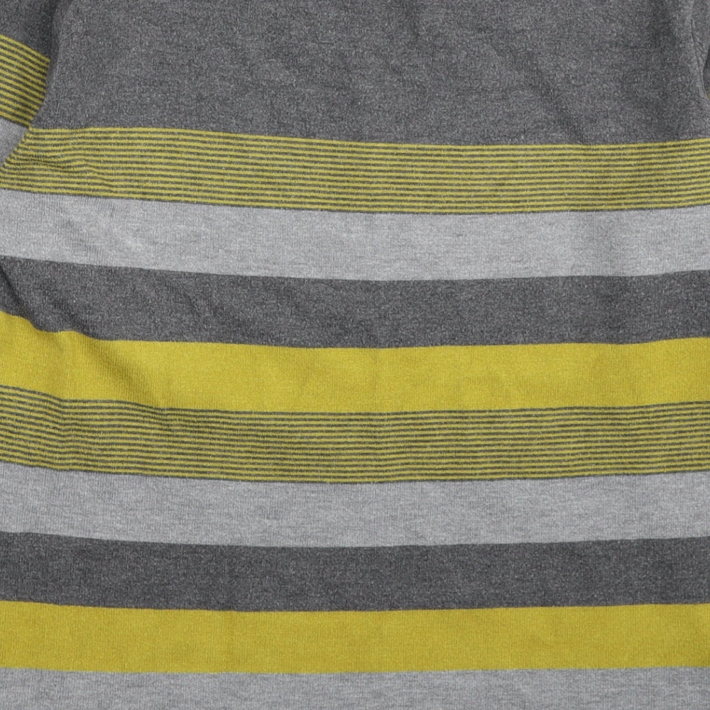 Chianri Womens Multicoloured Scoop Neck Striped Viscose Pullover Jumper Size L