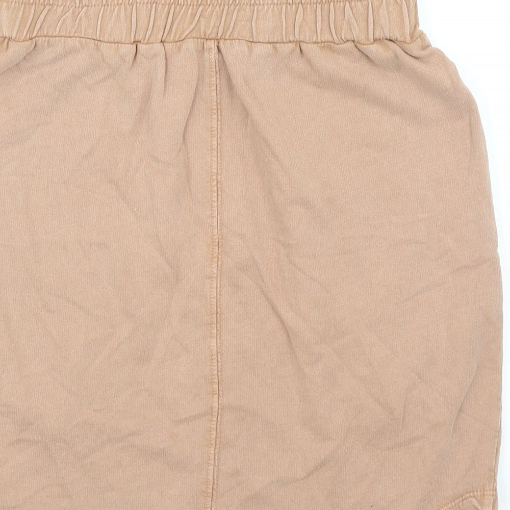 ASOS Womens Brown Cotton A-Line Skirt Size 8