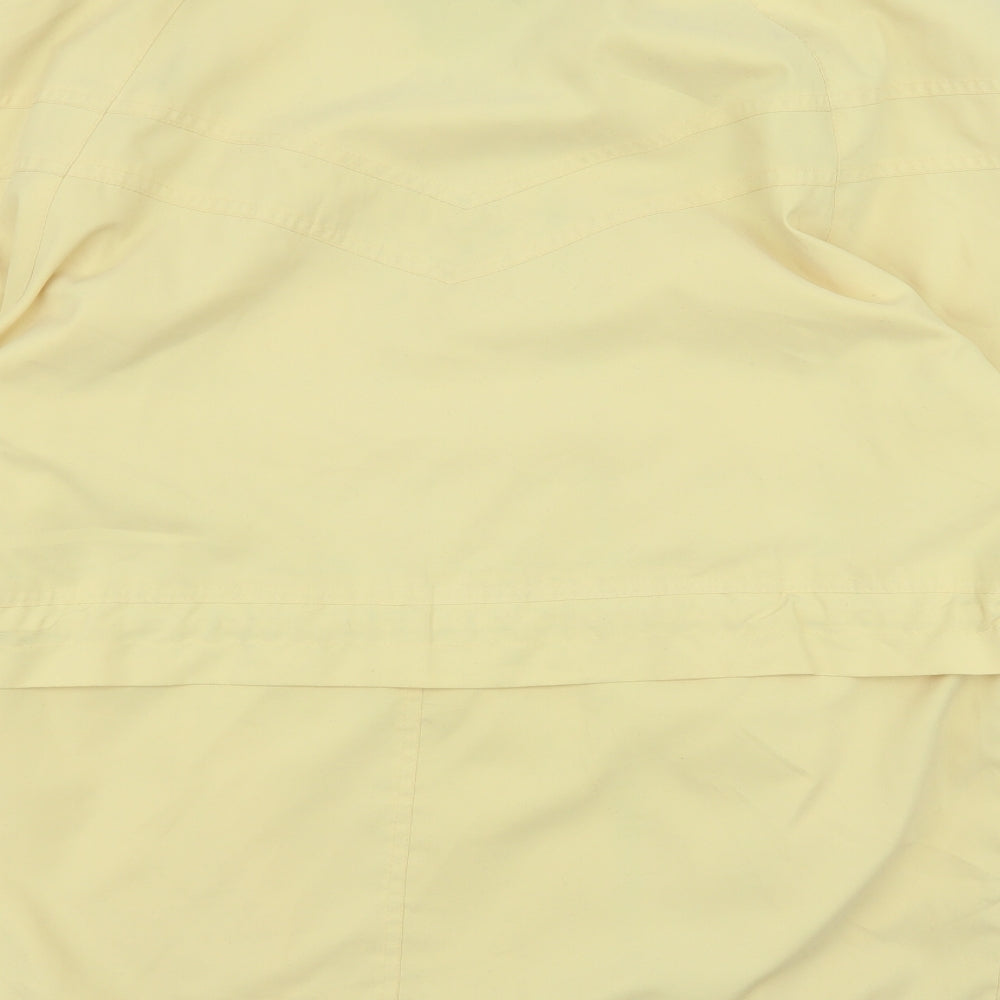 Klass Womens Yellow Trench Coat Coatigan Size S Button - Adjustable Waist