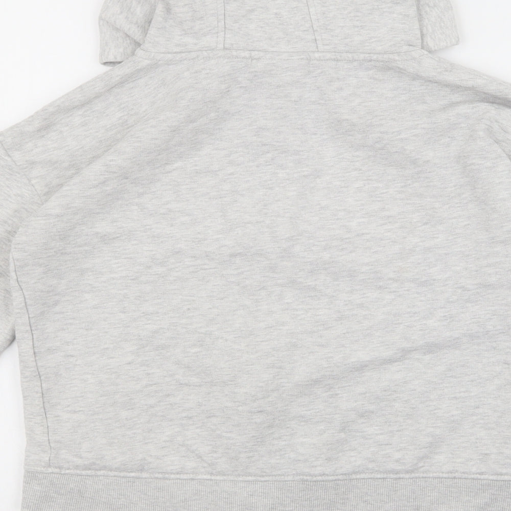 I Love Girls Wear Girls Grey Cotton Full Zip Hoodie Size 11 Years