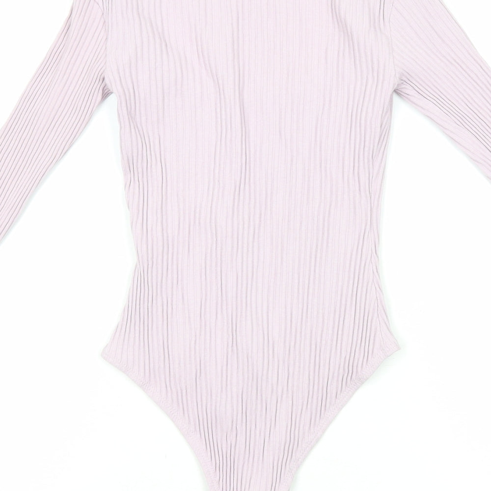Womens UK Size S Zara One-Piece Purple Bodysuit