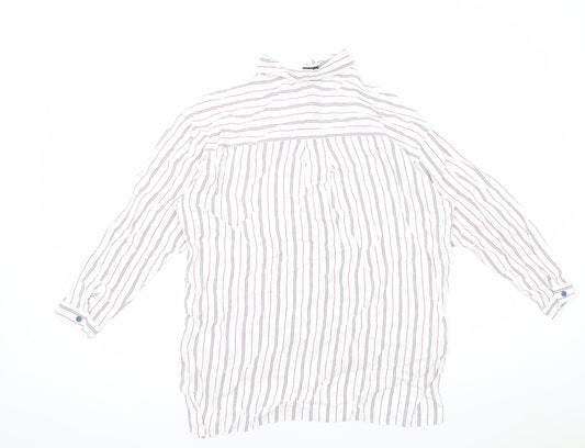 Womens UK Size 10 Topshop Multicoloured Basic Button-Up