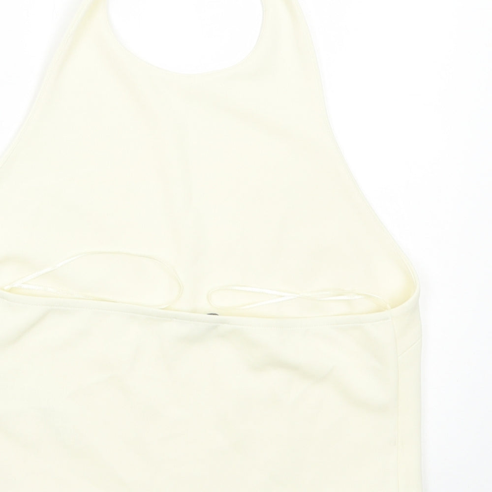 Womens UK Size L Zara Ivory Cropped Tank