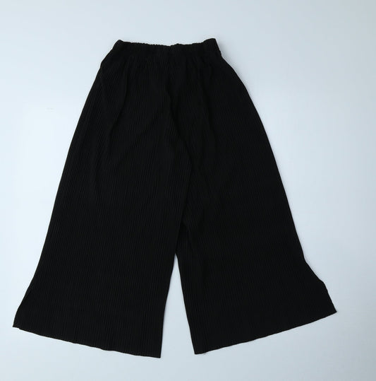Womens UK Size 8 ASOS Regular Fit Cropped Black Trousers