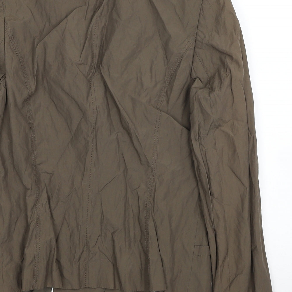 Esprit Womens Brown Jacket Blazer Size 10 Button