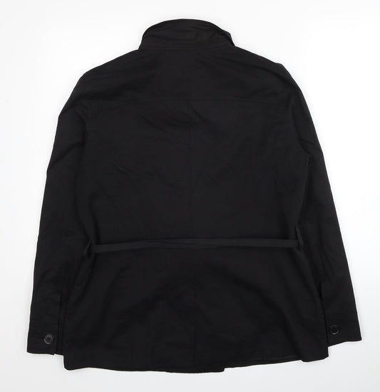 Womens UK Size 14 OffShoot Black Trench Coat