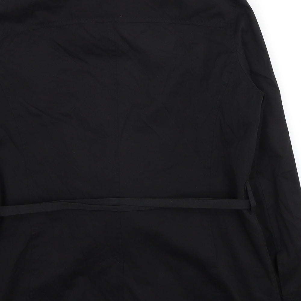 Womens UK Size 14 OffShoot Black Trench Coat
