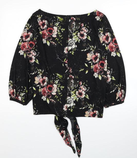 Womens UK Size 8 NEXT Black Basic Blouse