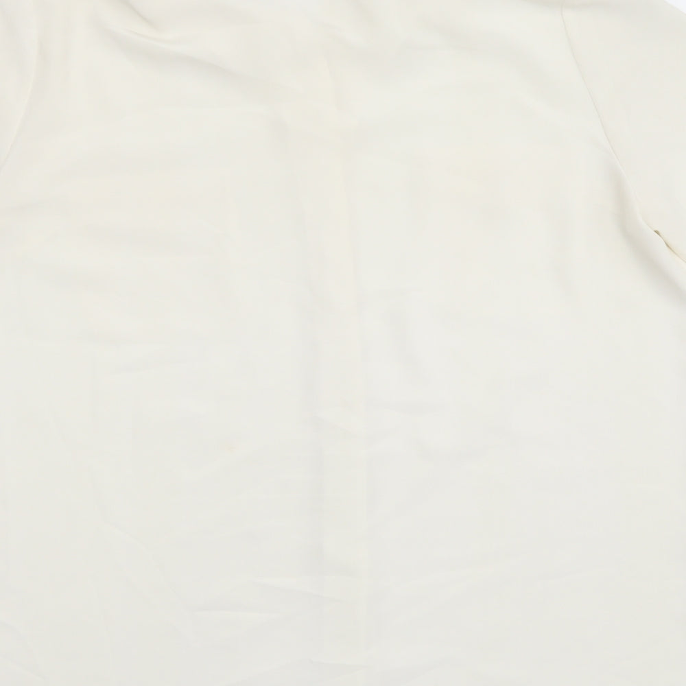 Womens UK Size 16 Marks and Spencer Ivory Basic Button-Up