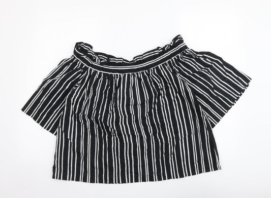Womens UK Size XL H&M Black Basic Blouse