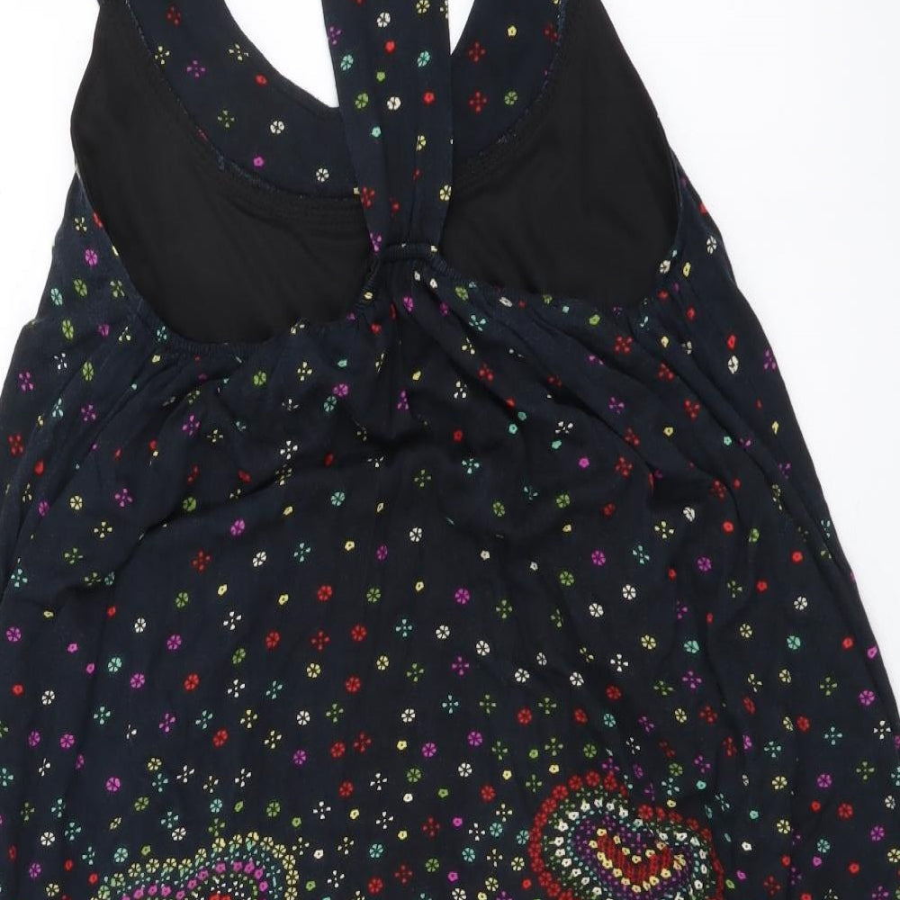 Womens UK Size S Yumi Black Basic Tank