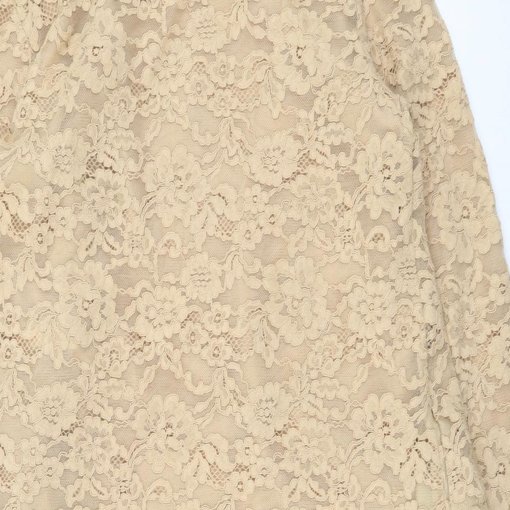 Topshop Womens Beige Jacket Coatigan Size 10 Button
