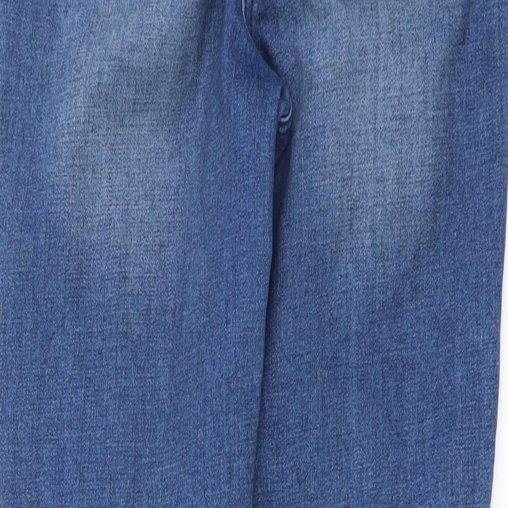 Denim & Co. Womens Blue Cotton Skinny Jeans Size 10 L26 in Regular Button