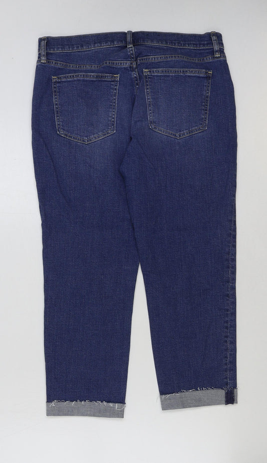 Gap Womens Blue Cotton Straight Jeans Size 29 in L25 in Regular Button