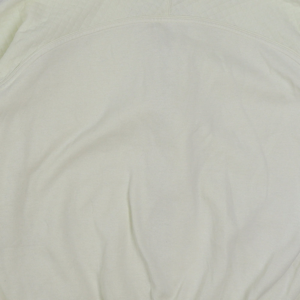 Womens UK Size 12 Marks and Spencer White Full Zip Sweatshirt
