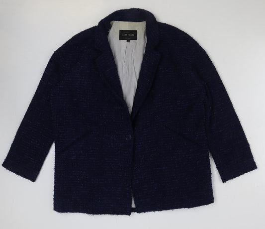Womens UK Size 14 River Island Blue Pea Coat