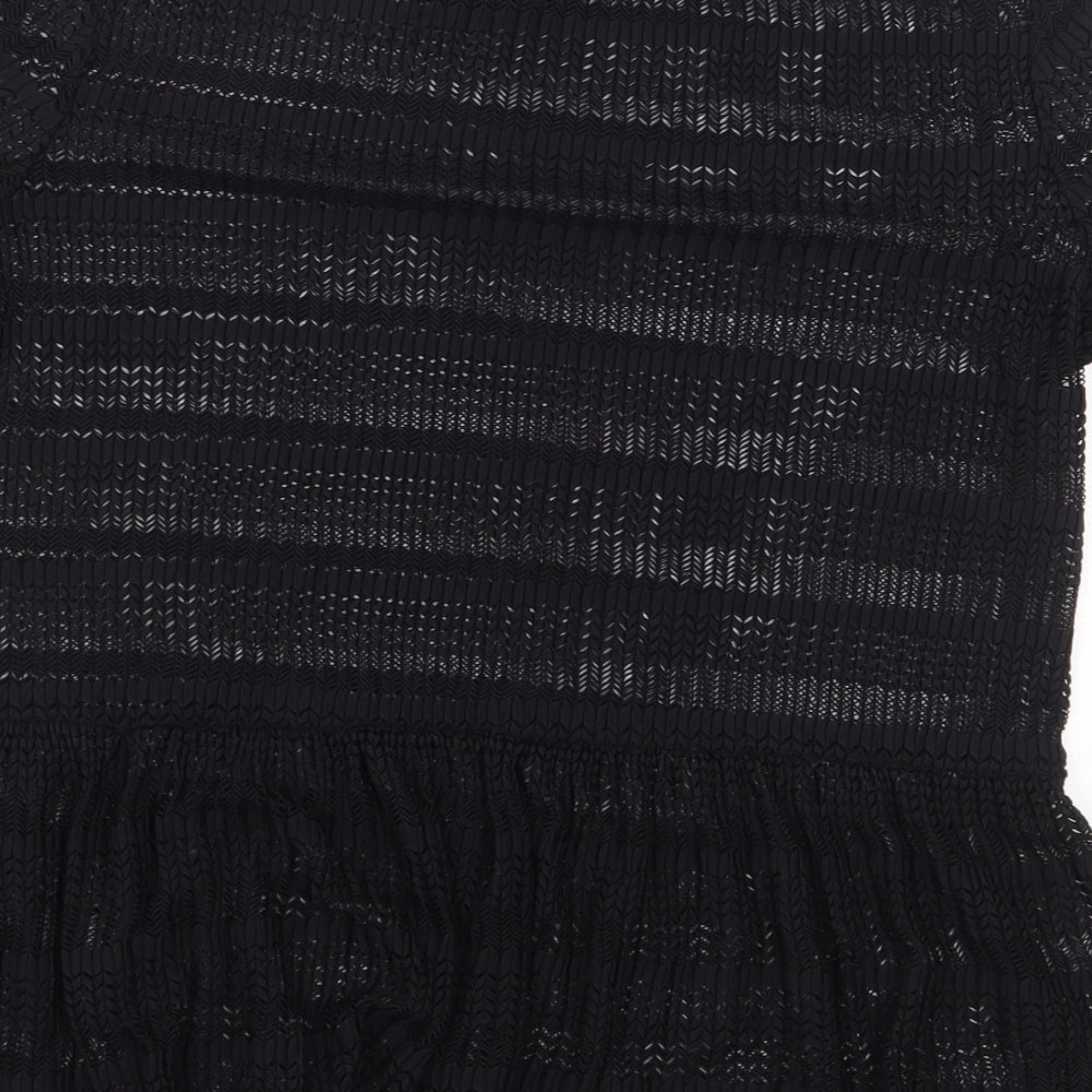 Womens UK Size 8 River Island Black Basic Blouse