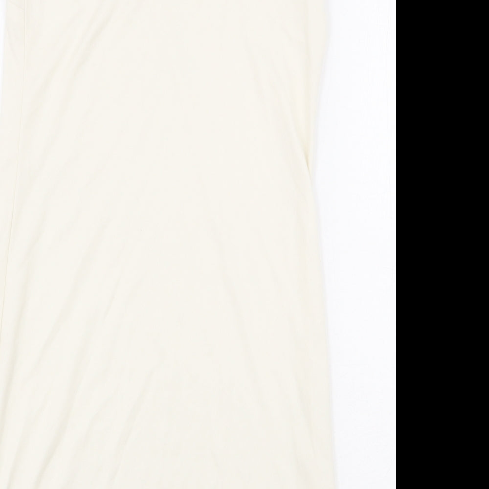 Atmosphere Womens White Polyester Basic Tank Size 6 Off the Shoulder