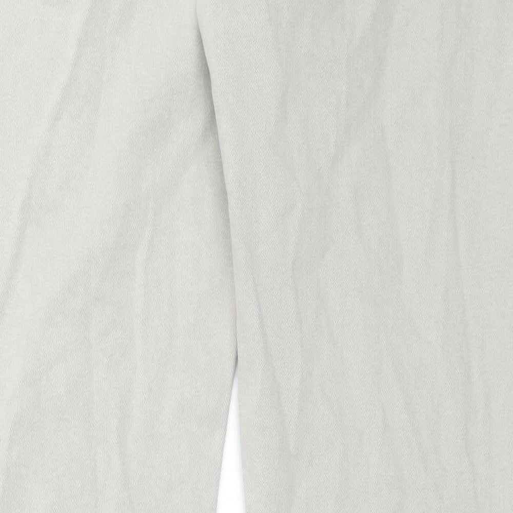 Marks and Spencer Mens Grey Cotton Straight Jeans Size 40 in L33 in Slim Button - Long Leg