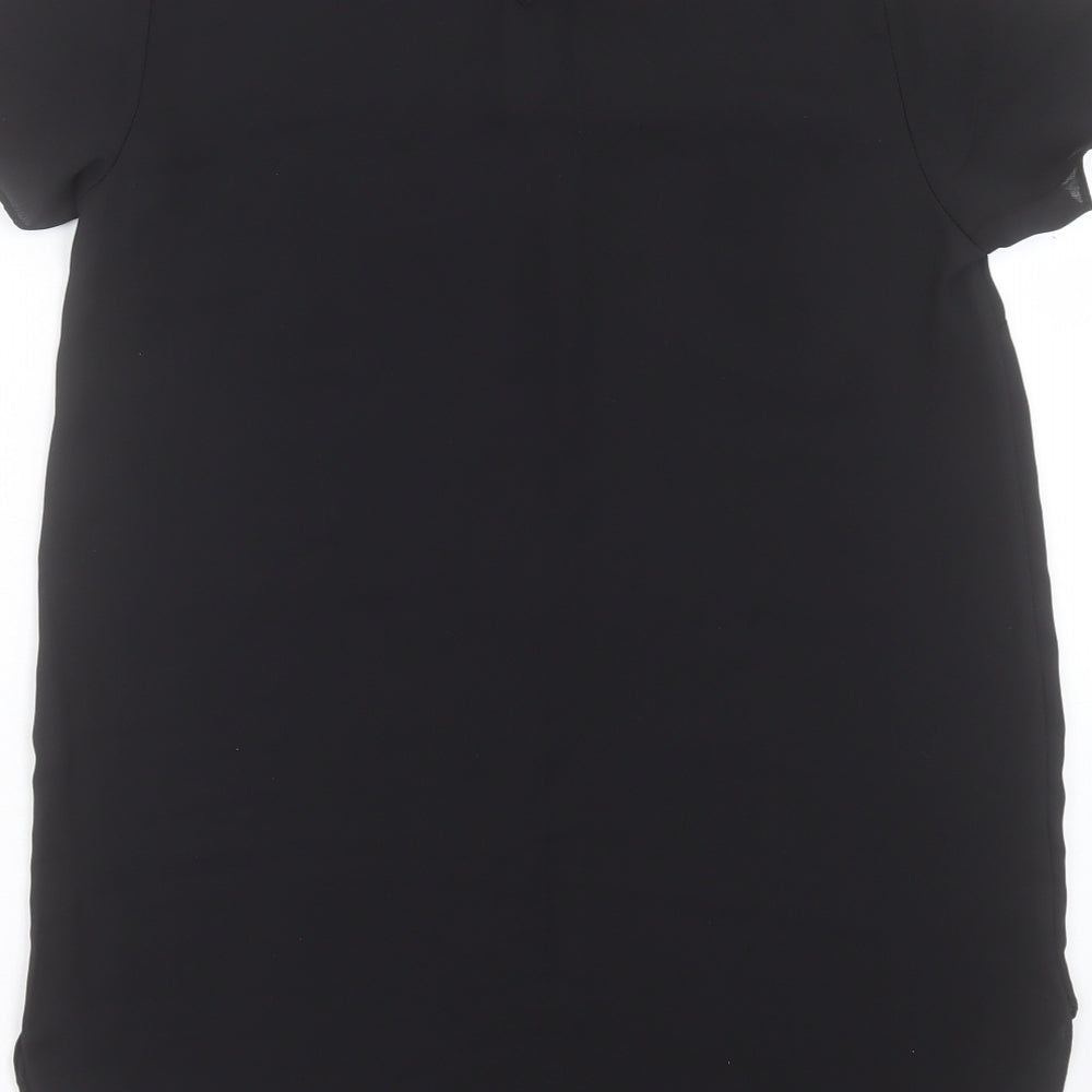 Womens UK Size 8 New Look Black Basic T-Shirt