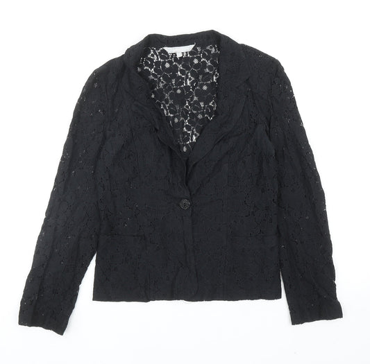 Womens UK Size 10 Red Herring Black Jacket