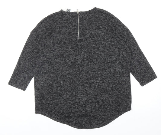 Primark Womens Grey Round Neck Polyester Pullover Jumper Size XS - UK Size 6-8