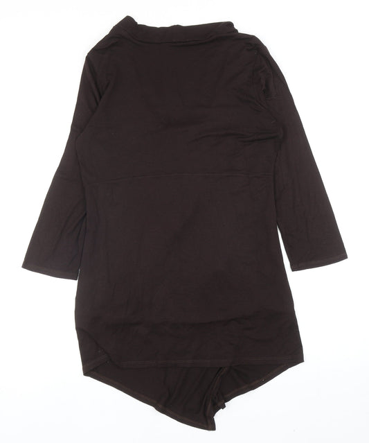 Matalan Womens Multicoloured Animal Print Viscose Basic Blouse Size 12 Scoop Neck