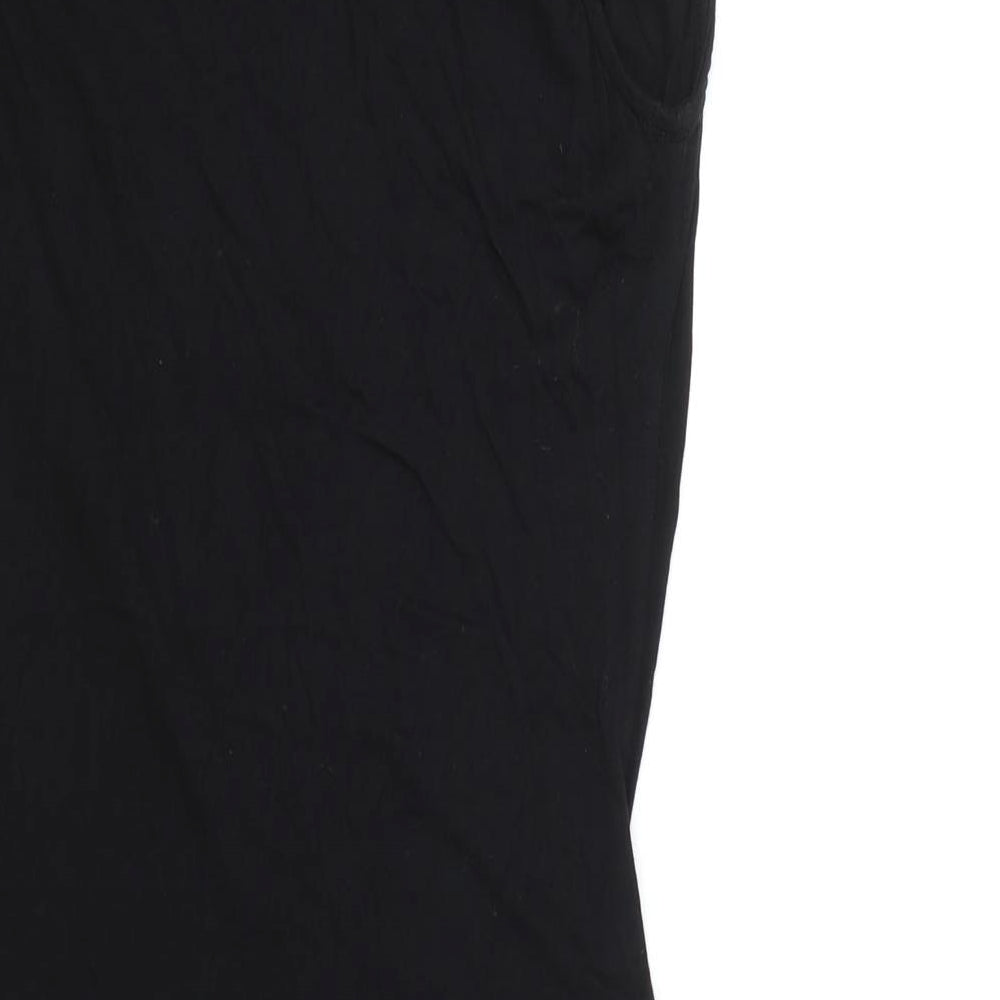 NEXT Womens Black Polyester A-Line Size 12 Cowl Neck Pullover