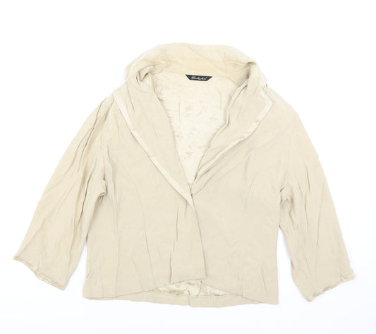 Berkertex Womens Beige Jacket Blazer Size 16 Button