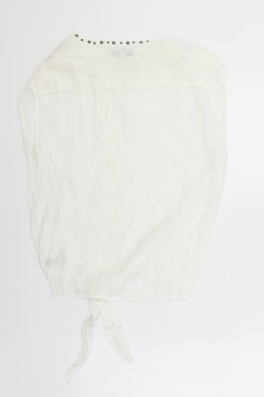 Womens UK Size 12 NEXT White Basic Blouse