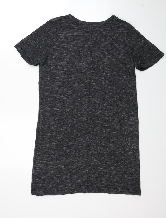 Gap Womens Grey Cotton Jumper Dress Size M Round Neck Pullover