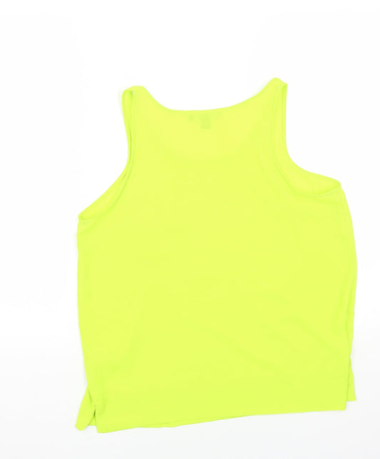 Primark Womens Green Polyester Basic Tank Size 12 Scoop Neck