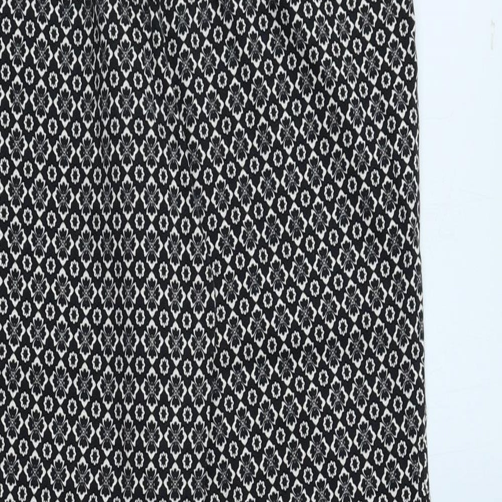 Womens UK Size 8 Oasis Regular Fit Black Trousers
