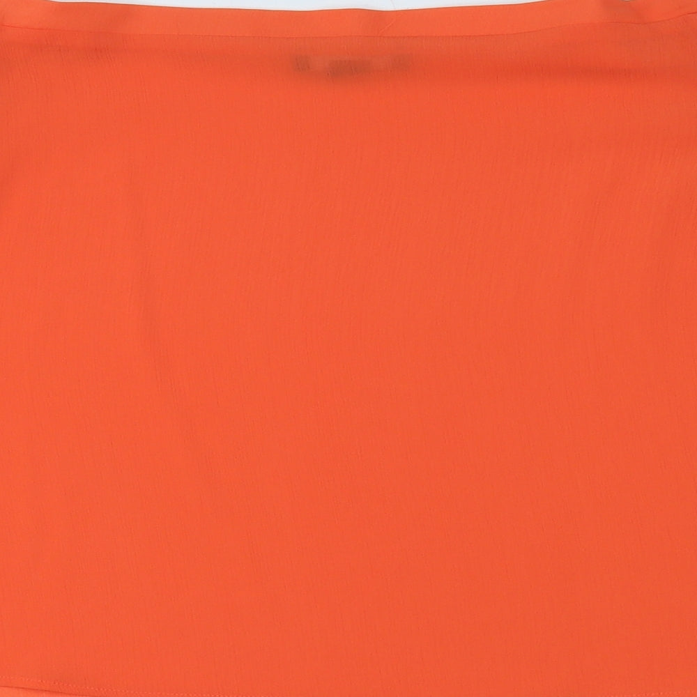 Womens UK Size 14 New Look Orange Basic Blouse