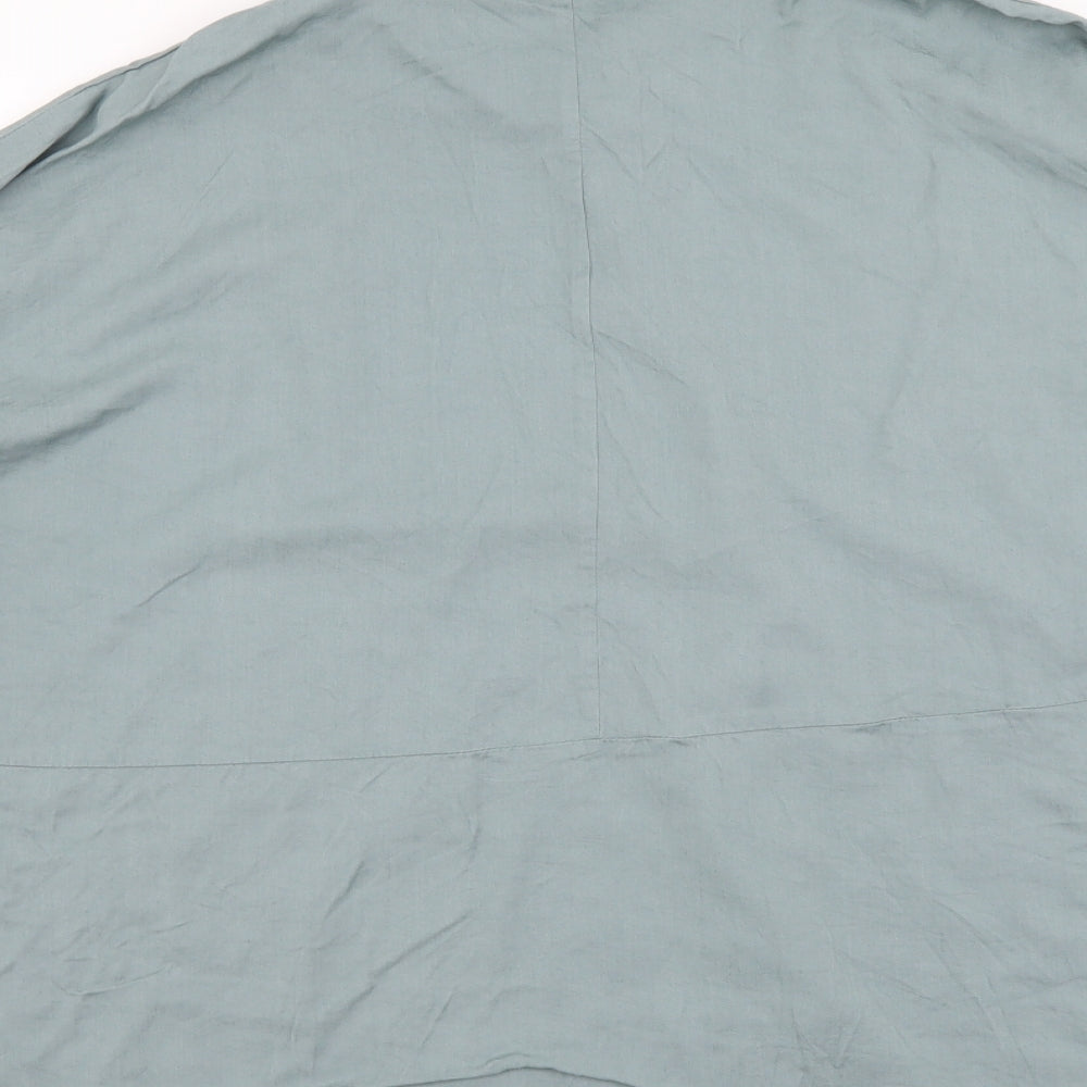 Womens UK Size XS H&M Green Basic Button-Up