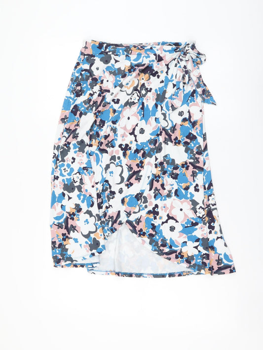 Rachel Zoe Womens Multicoloured Floral Viscose Wrap Skirt Size S