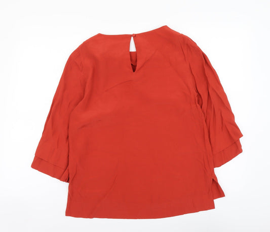 Womens UK Size 8 Monsoon Red Basic Blouse