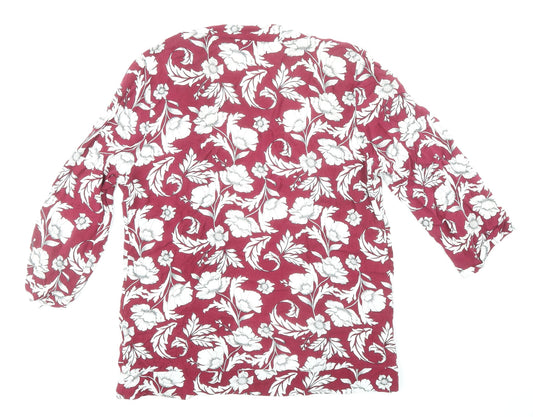Womens UK Size 12 New Look Red Kimono Blouse