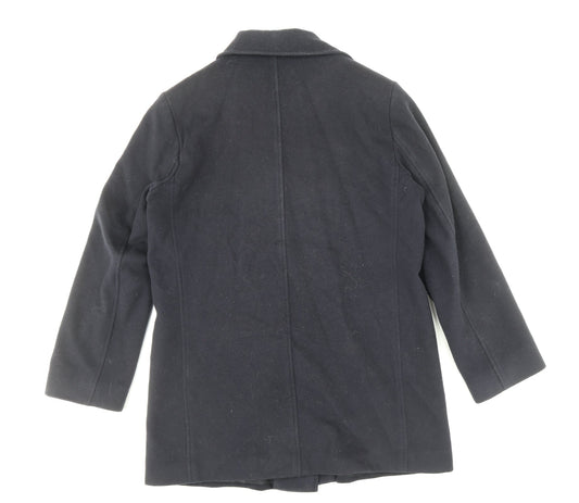 Womens UK Size 14 Marks and Spencer Black Pea Coat